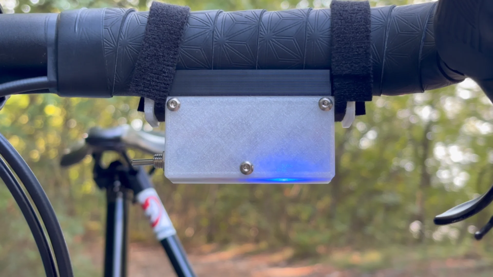 Peripheral IMU Node mounted on handlebar